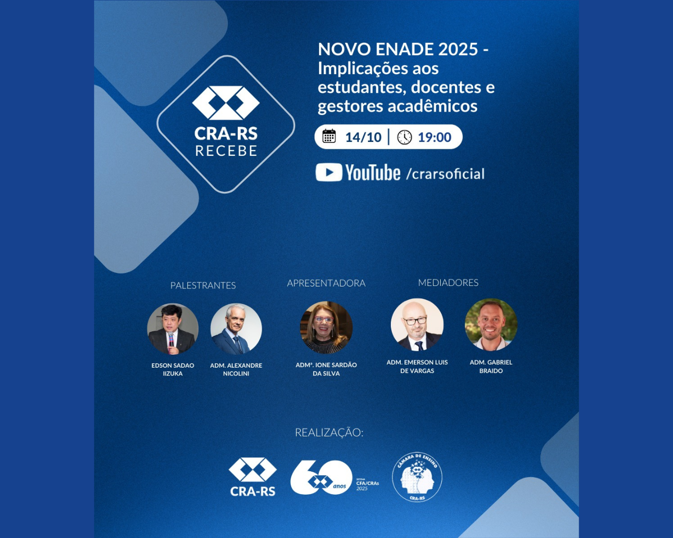 CRA-RS Recebe: Novo ENADE 2025 - Implicações aos estudantes, docentes e gestores acadêmicos